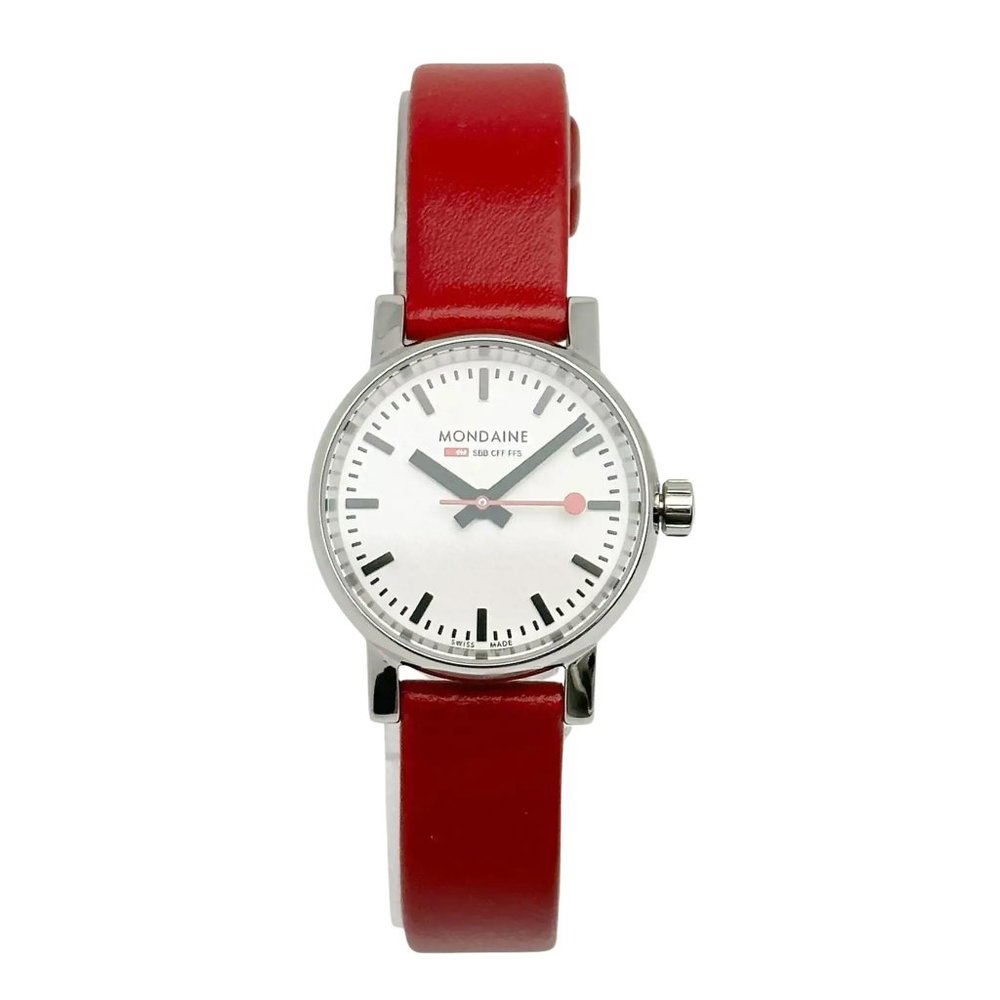 Mondaine Evo 26mm Steel White Dial Quartz Ladies Watch MSE.26110.LC